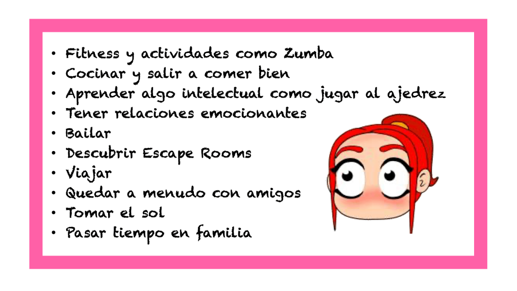 actividades para ser más feliz: Ajedrez, Escape Room, Fitness, Zumba